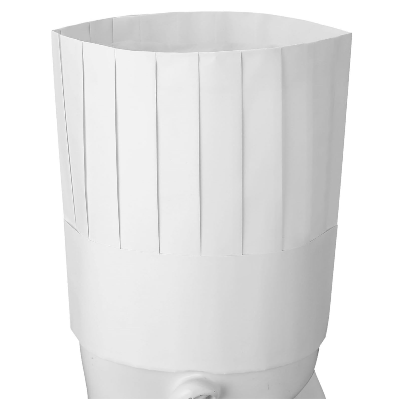 WILLBOND Ensemble de toques de Chef jetables en Papier de 22,9 cm, Chapeau de Chef Blanc réglable pour Homme, Femme, Cuisine, Restaurants, Blanc Brillant, Taille Unique
