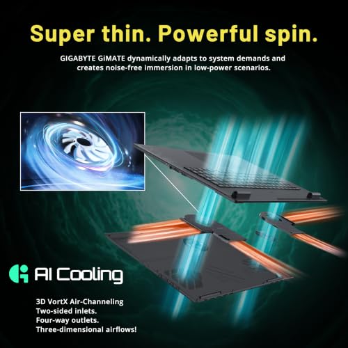 Image of GIGABYTE A18 3VH 18 inch WQXGA 165Hz Gaming Laptop, AMD Ryzen 7 260, NVIDIA GeForce RTX 5060 8GB GDDR7, 32GB DDR5, 2TB Storage (1TB+1TB Docking Station Set), 1-Zone RGB Backlit Keyboard, Win 11, Black