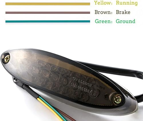 Miniatura 6 de kucehiup Luz trasera LED para motocicleta, luz de freno universal para ATV