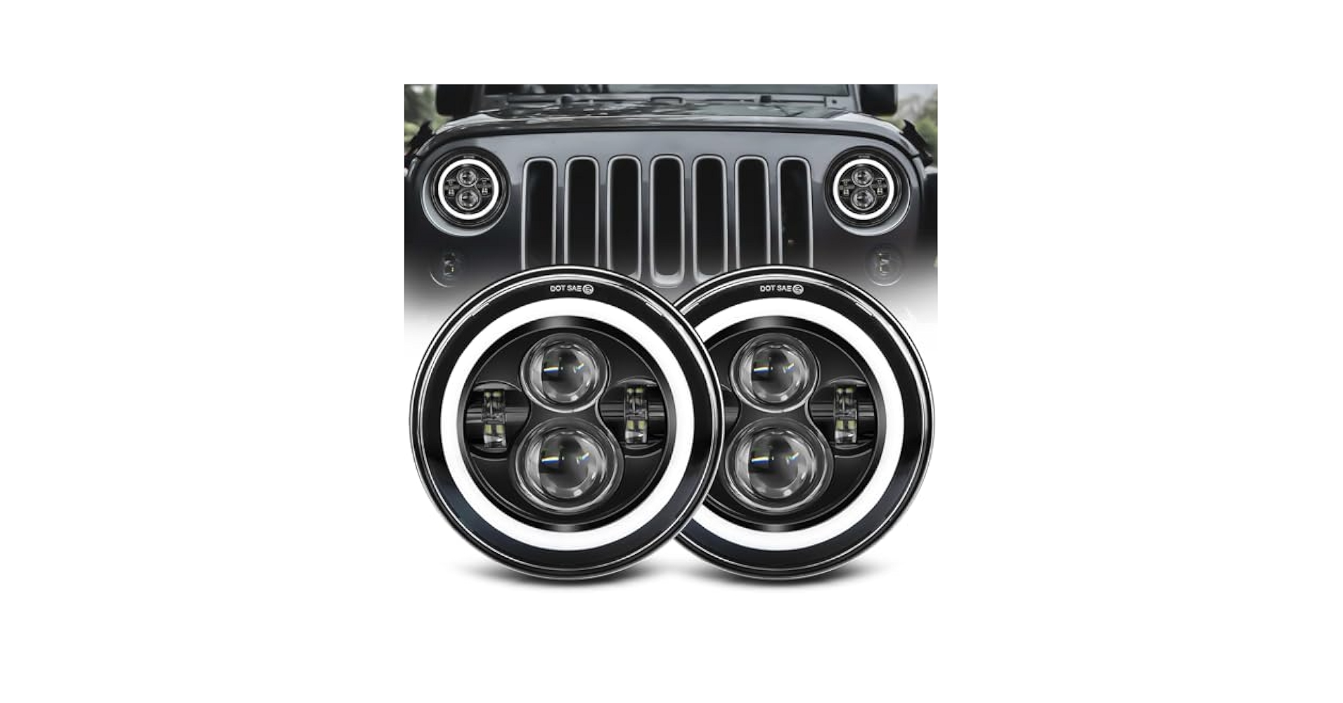 Amazon.com: ZIMABLUE 7 inch led Headlight Round 2pc
