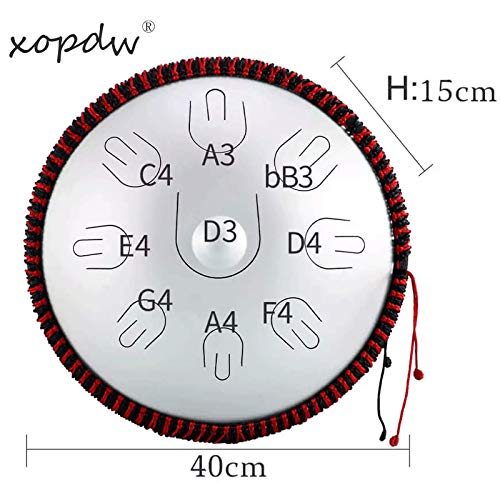 Handpan Drum para adultos 16 pulgadas D menor 9 notas miniatura 5