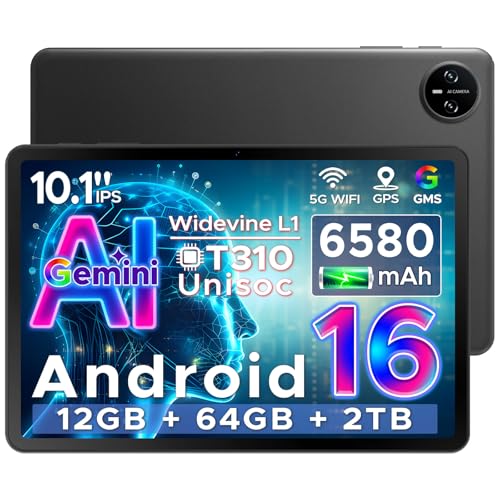 DOOGEE Tab A9 Android 16 Tablet 10 Pollici, Gemini AI Tablet in Offerta Gaming, 12GB RAM + 64GB ROM...