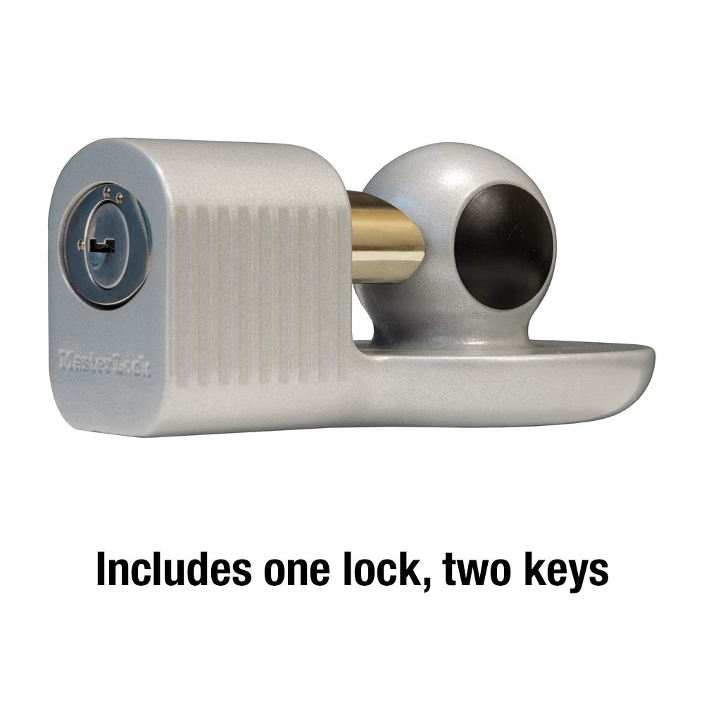 Master Lock Anhängerkupplungsschloss, passend für 48 mm, 51 mm und die meisten 59 mm Anhängerkupplungen, wetterbeständiges Kfz-Kupplungsschloss mit Schlüsseln, 377KA