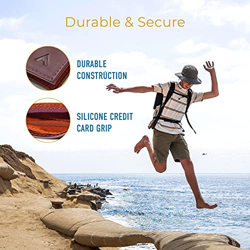 Image of Allett Sport Wallet, RFID Blocking Slim (Leather, Merlot)