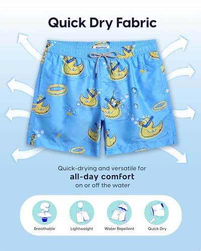 Image of maamgic Mens Swim Trunks 5 Inch with Mesh Lining, Quick Dry Mens Bathing Suit, Swim Shorts for Swimming and Beach