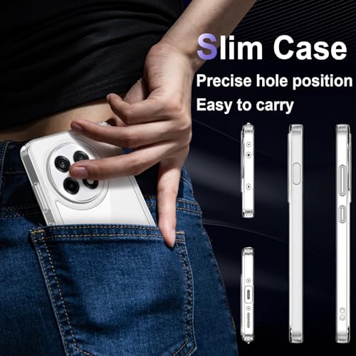 Image of Case for OnePlus 13R 5G, Military Grade Drop Protection Phone Case, Yellowing Resistant, Anti-Scratch Hard PC Back, Shockproof Hard Ultra-Thin Protective Cover, Clear