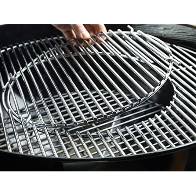 Weber Master-Touch Charcoal Grill, 22-Inch, Slate Blue Premium Outdoor BBQ Grill with Tuck-Away Lid Holder & OneTouchTM Cleaning System, PorcelainEnameled Kettle