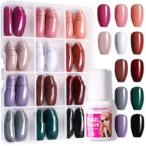 FANDAMEI 288PCS Medium Length Press on Nails Cover