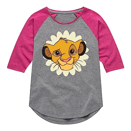Disney The Lion King - Simply Simba - Toddler & Youth Girls Raglan Graphic T-Shirt