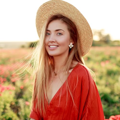 Gold Flower Earrings for Women Flower Stud Earrings Floral Statement Spring Earring Spring Dresses for Women 20253