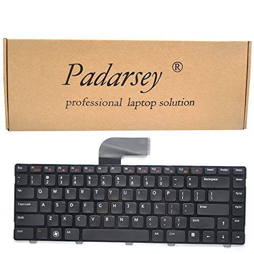Padarsey Replacement Keyboard Non-Backlit Compatible with Dell INSPIRON 14R N4110 M4110 N4050 M4040 M5040 M5050 N5040 N5050 N4410 M411R VOSTRO 3450 3550 V3450 XPS X501L x502L Series Black US Layout