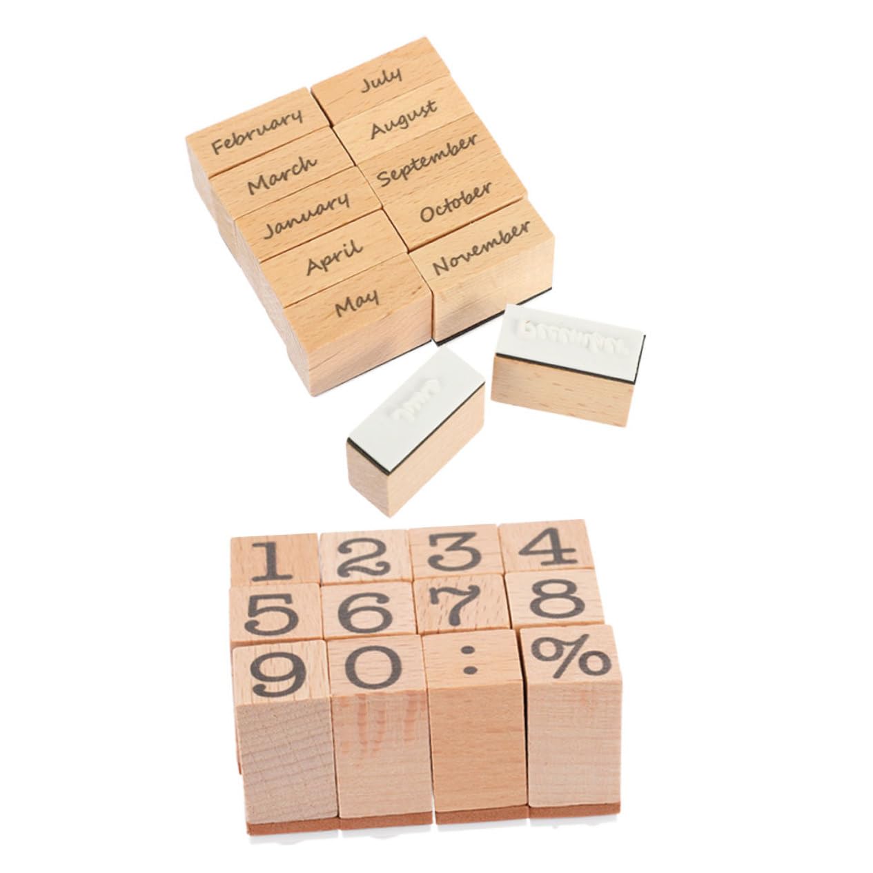 Uonlytech 10 Set Sigillo Digitale in Legno Data Timbro Pianificatore Timbri Del Diart Arredamento Retrò Timbri Del Diart Francobolli Per Album Domestici Francobolli Di Journaling Di Legno