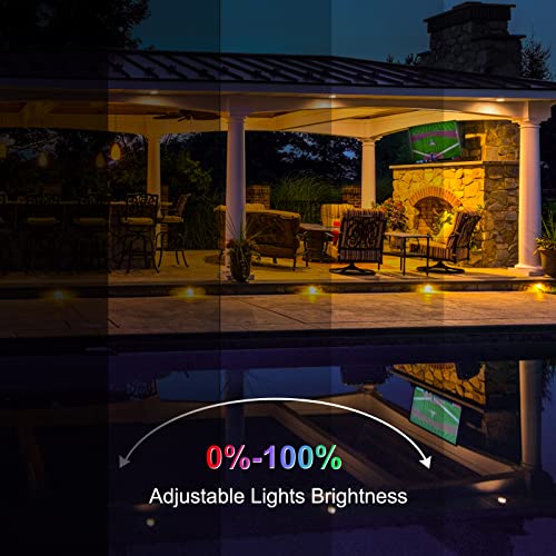 Fvtled Recessed Led Deck Lights Kit With Music Sync, Φ1.18 12Pcs Bluetooth Step Lights Outdoor Ip67 Waterproof, 12V Low Voltage Deck Lighting For Garden, Patio, Stair, Yard Decoration Lighting. #TOP5