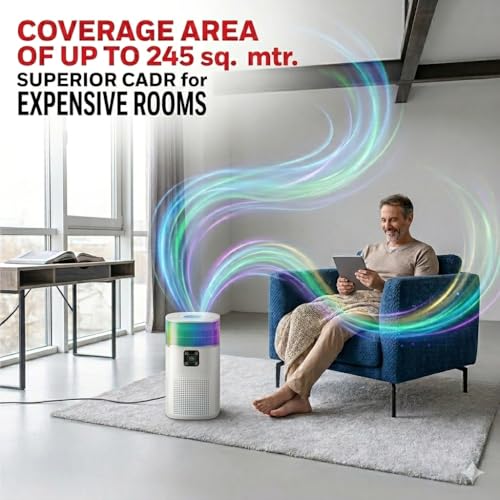 Image of Docoss 2 in 1 Air Purifier & Humidifier for Home & Office with Digital Display, H13 Truehepa Filter Air Purifier for Bedroom & Removes 99.99% Pollutants, Allergens, Pet Danger & Dust