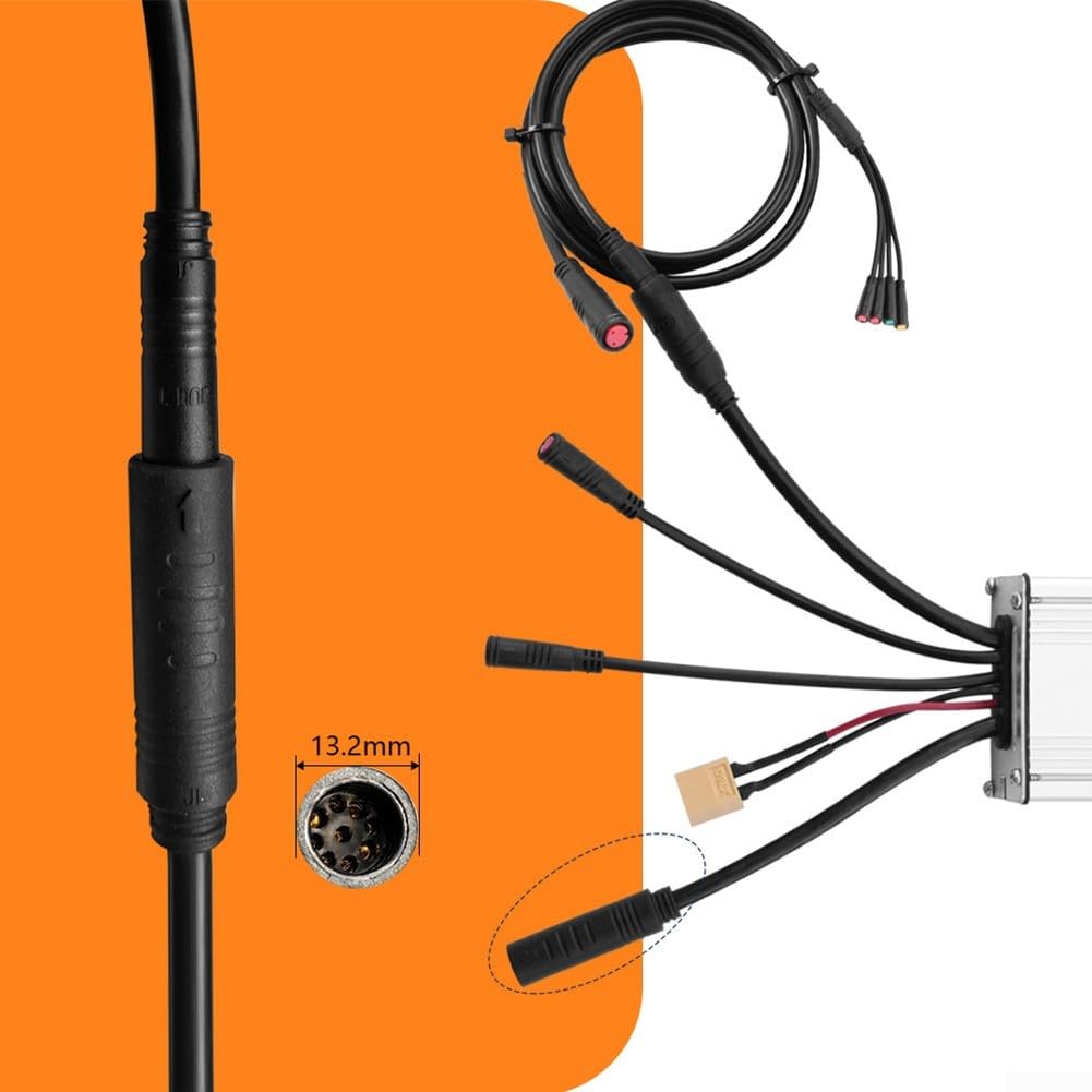Contrôleur sans balais pour vélo électrique 36 V/48 V 17 A 350 W en alliage d'aluminium étanche avec câble 1T5 pour pièces KT Accessoires de vélo électrique