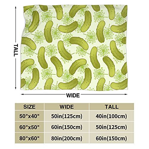 Blanket Dill Pickles Throw Blanket Ultra Soft Velvet Blanket Lightweight Bed Blanket Quilt Durable Home Decor Fleece Blanket Sofa Blanket Luxurious Carpet For Men Women Kids #TOP2