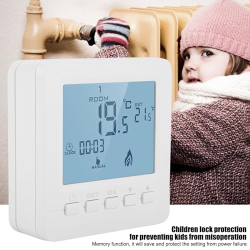 Thermostat connecté programmable chauffage maison connecté écran digital 5A - 3