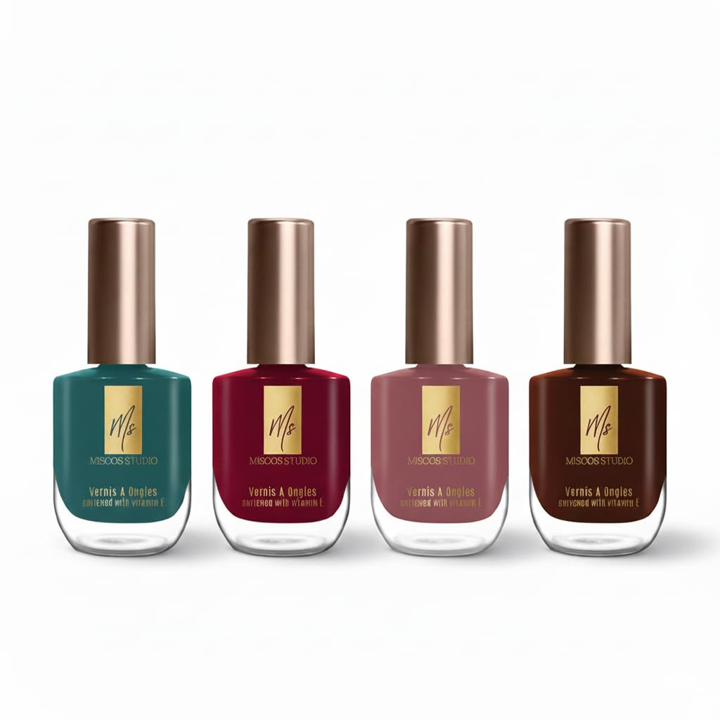 Glossy Combo Nail Paint | 15 Ml - Pack Of 4 | Quick Dry, Chip Resistant Nail Polish - No-Toxin, Vegan, Long Lasting Gel Finish with High Shine Nail Lacquer-image-27