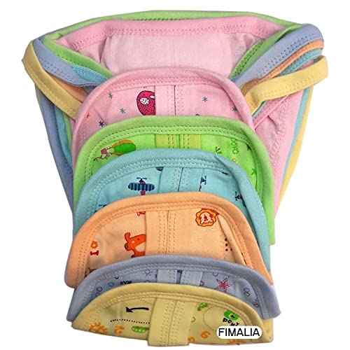 Image of Newborn Baby Washable Reusable Hosiery Cotton Cloth Nappies /Cloth Diaper /Langot (0 to 6 Months) (Colors & Prints Vary) (Pack of 8, Printed)
