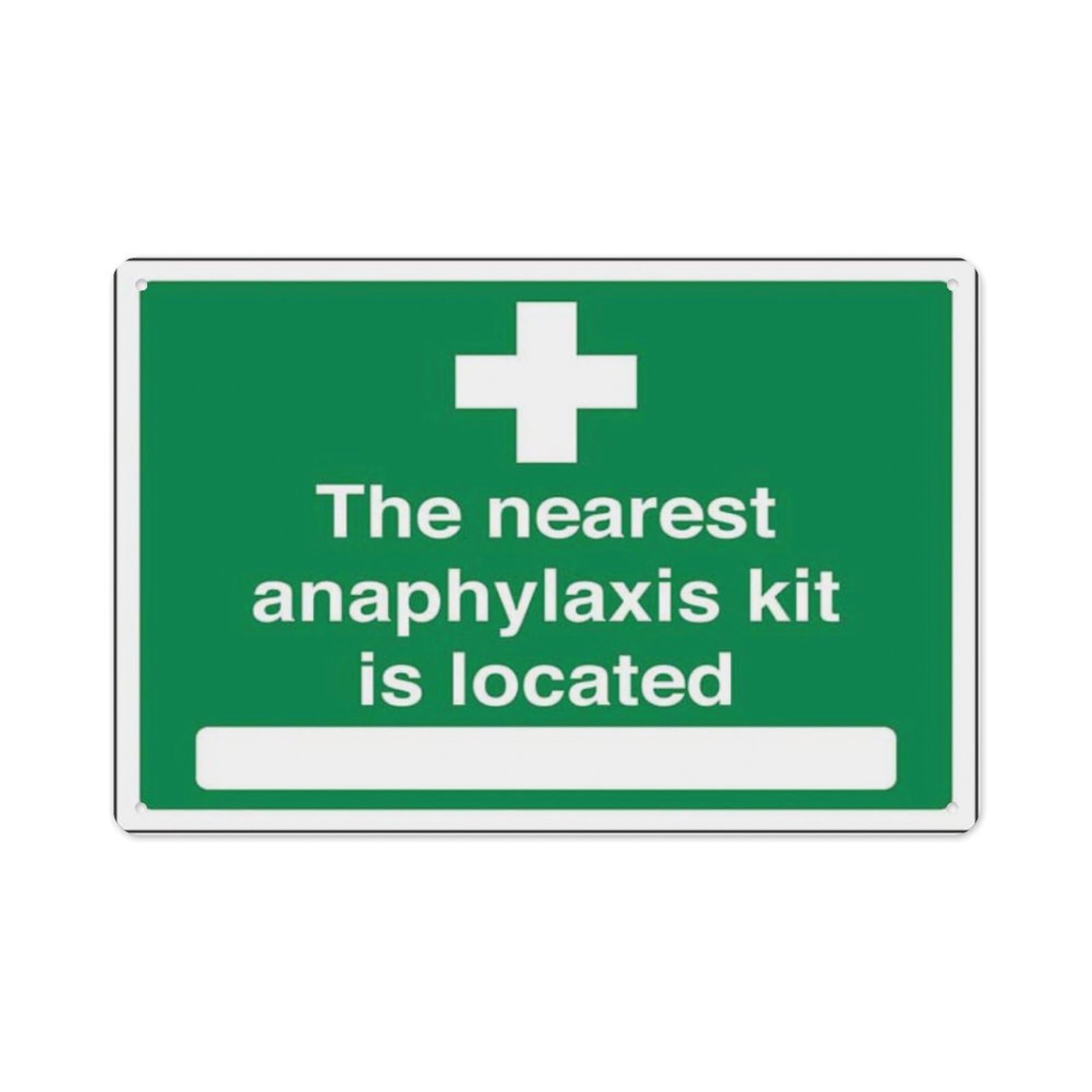 peiyeety Anaphylaxis Signs Aluminum Tin Warning Signs For Home Outdoor Garden 12X16 Inches