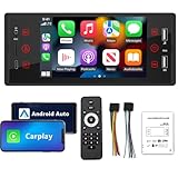 PolarLander 4.1 Inch HD TFT Screen Car Radio Stereo Bluetooth Carplay Android Auto 1 din Size Support Rear View Camera TF USB Type C Charging Mirror Link FM MP4 MP5 Player