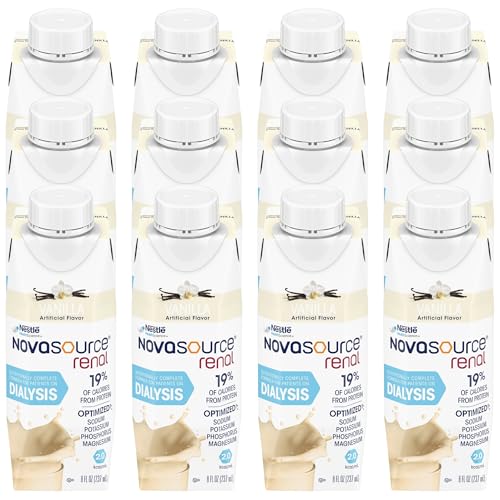 Nestle Novasource Renal Nutritionally Complete Formula Vanilla, 8 oz, 12 ct
