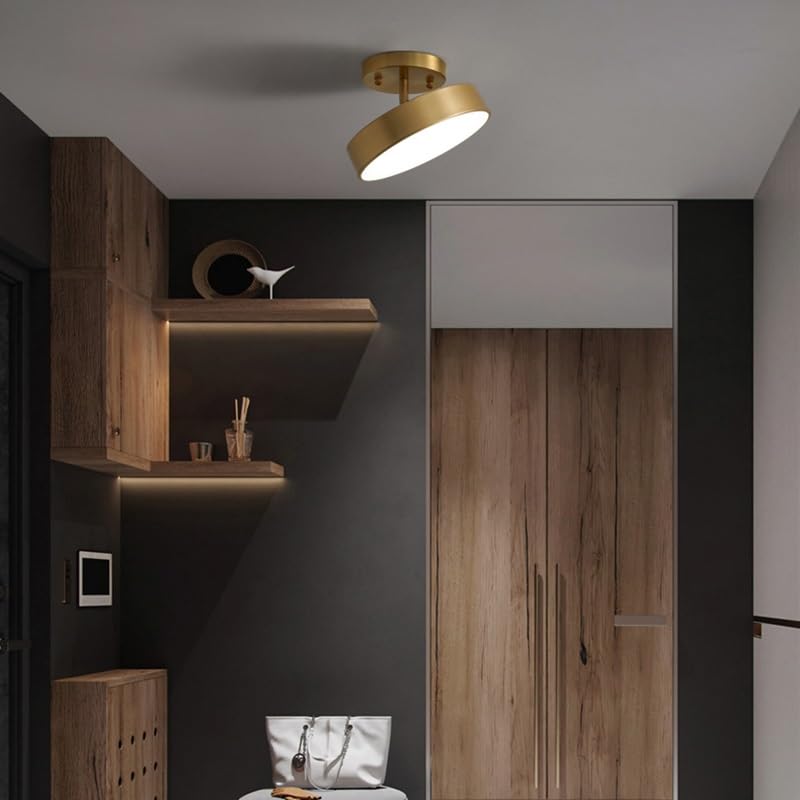 Plafonnier LED cuivre pour éviter la fatigue visuelle luminaire réglable