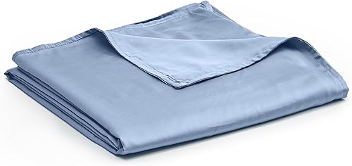 BB BLINBLIN Funda de edredón de bambú para mantas con peso (gris oscuro, 48 x 72 pulgadas)