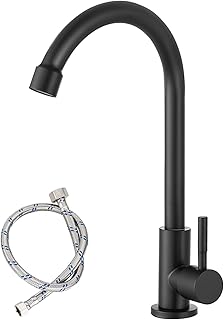 Matte Black Cold Water Only Kitchen Faucet SU...,