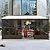 Domi 12x16FT Wall Mounted Sunroom, Against Wall Solarium with Galvanized Steel Sloping Roof, Detachable PC Screen, Front and Two Side Sliding Doors, Lean-to Gazebo Sun Room for Patio Deck