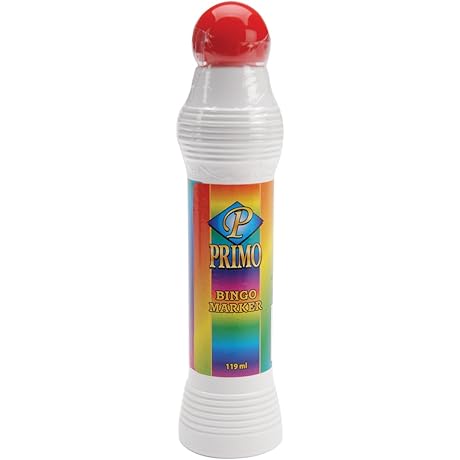 Clarence J. Venne, LLC Primo Bingo Markers, Red, 100 ml, Large Bingo...