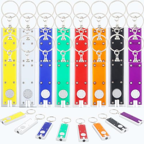 Haconba BD-013 40 Packs Mini Flashlight Keychain Bulk Colorful Small Portable Led Lights Ultra Bright Flashlight Key Ring cover