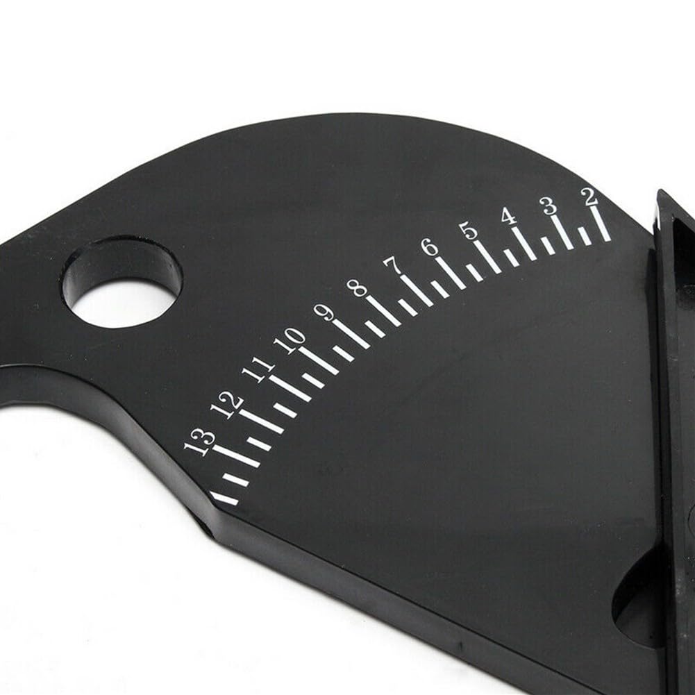 Bilanciatore per pneumatici, strumento di misurazione della larghezza del cerchione, strumento di misurazione con numeri bianchi luminosi, calibro in plastica portatile per bilanciatori