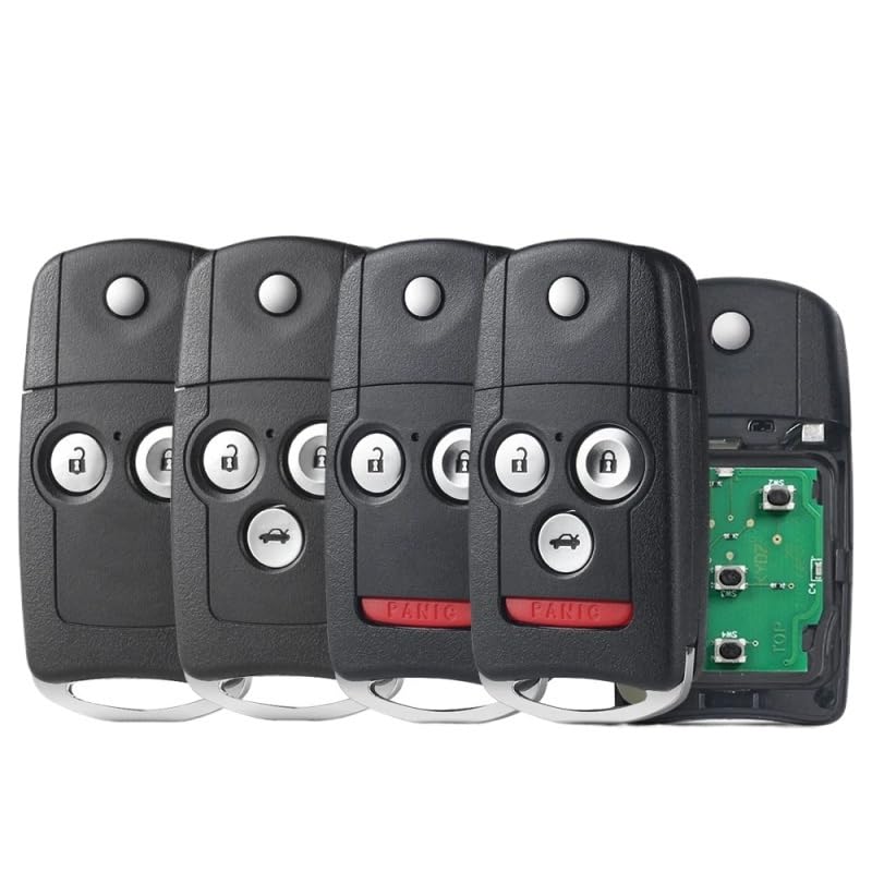 Suitable for 1PCS New Remote Car Key for Honda CR-V Jazz Accord 2008-2012 Old Civic 433/313.8MHZ ID46 PCF7936 chip HON66 Blade(Black)