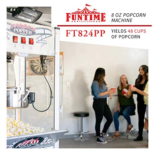 Image of Funtime Palace Popper 8 OZ Commercial Bar Style Popcorn Popper Machine - FT824PP