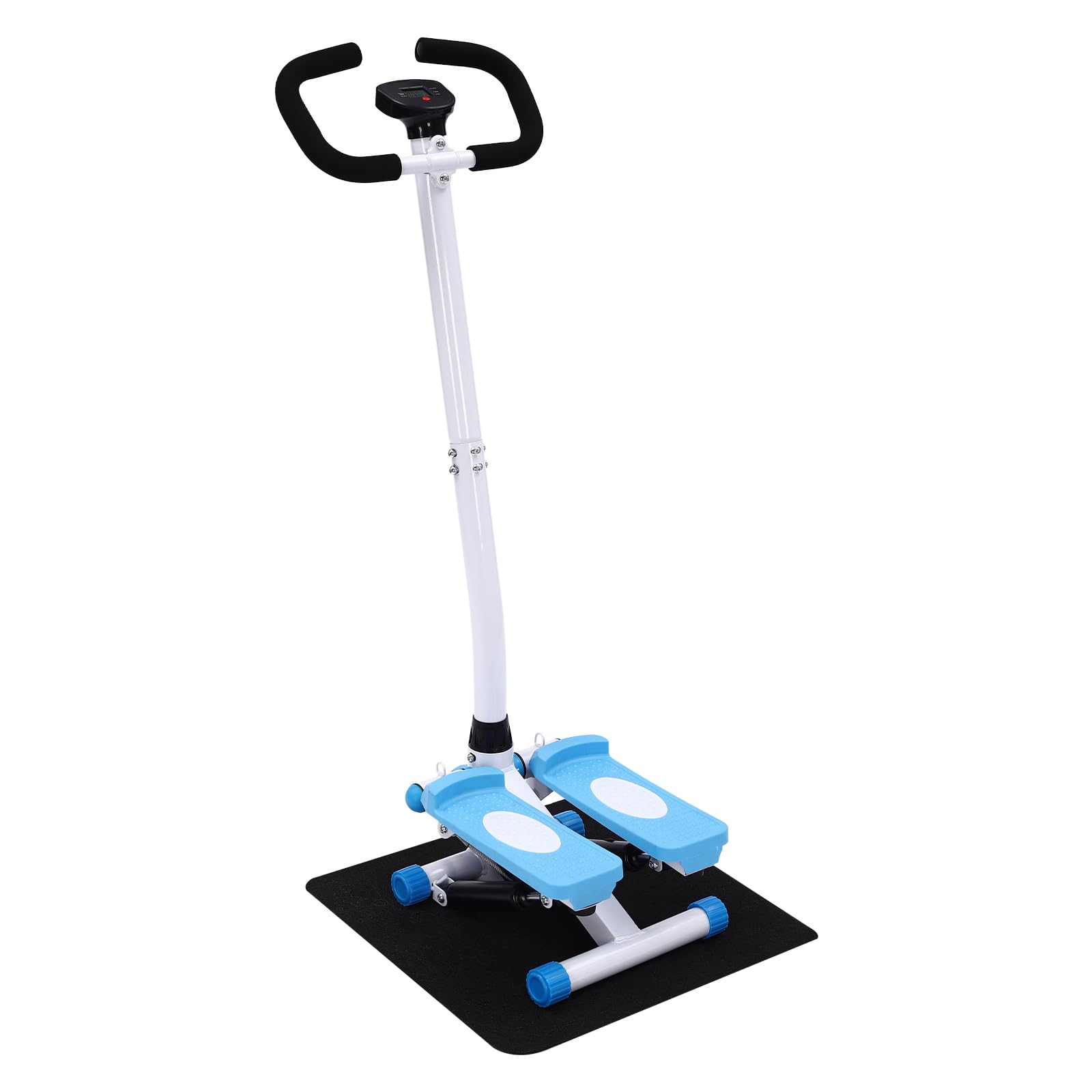 Mini Stepper Fitnessgerät für Zuhause, Fitness Swing Stepper mit Power Ropes und Handgriff, bis 150 kg, Up-Down Swing Stepper, Training für Beine, Arme & Po