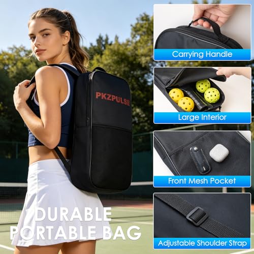 PKZPULSE Pickleball Paddles Set – 2 Paddles, 4 Standard Balls, Portable Bag – for Casual Play & Family Fun - image 6