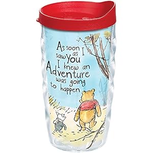 Tervis Made in USA Double Walled Disney – Winnie the Pooh Adventure Insulated Tumbler Cup Keeps Drinks Cold & Hot, 16oz, Lidded