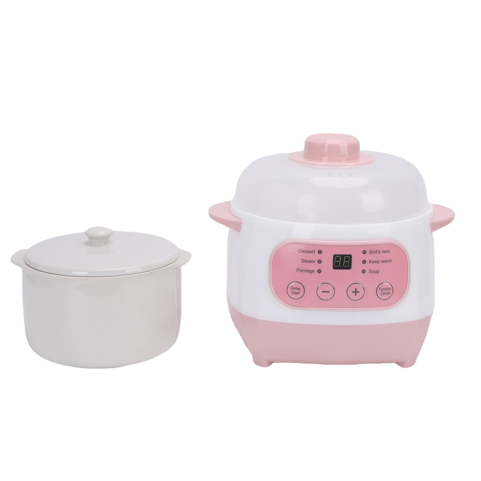 Pentola Elettrica per Zuppa di Porridge in Ceramica da 1 Litro, Ideale per la Preparazione Rapida e dei Pasti per Piccole Famiglie (Spina europea 220V)