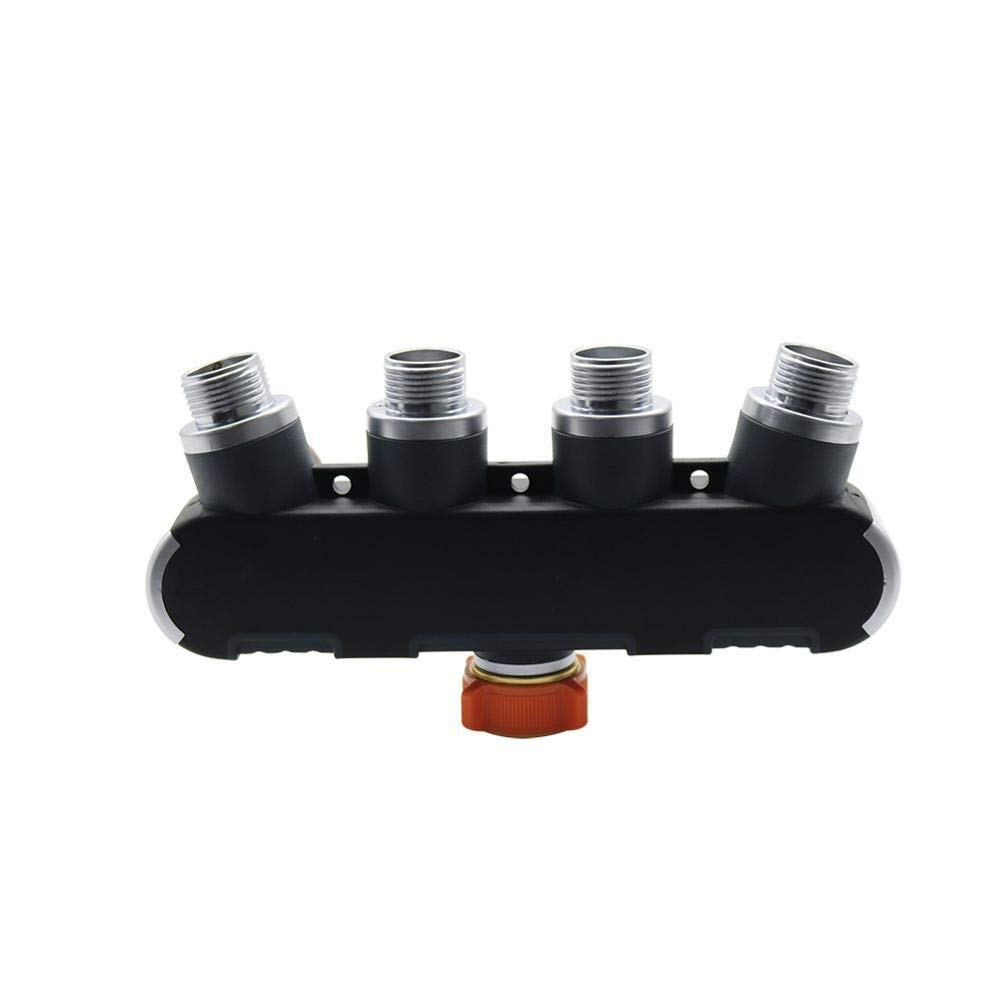 Adaptador de Conector de Manguera, 1 Pieza, Cabeza Hembra de 3/4 de Pulgada a Roscaho, Divisores de Manguera Deua de Jardín de 4 Vías con Válvula, Accesorio para Grifo de Tubería de Riegorícola