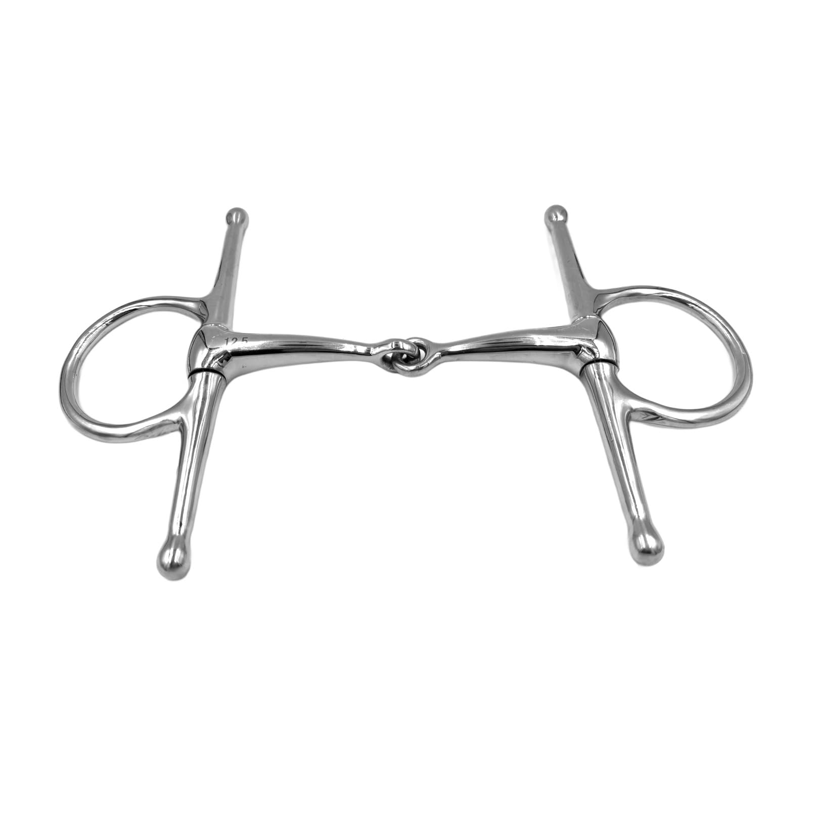 Equine Smile ES0071 Snaffle Bit Simple Broken Stainless Steel Bit Thickness 16 mm (14.5 cm), silver - Image 2