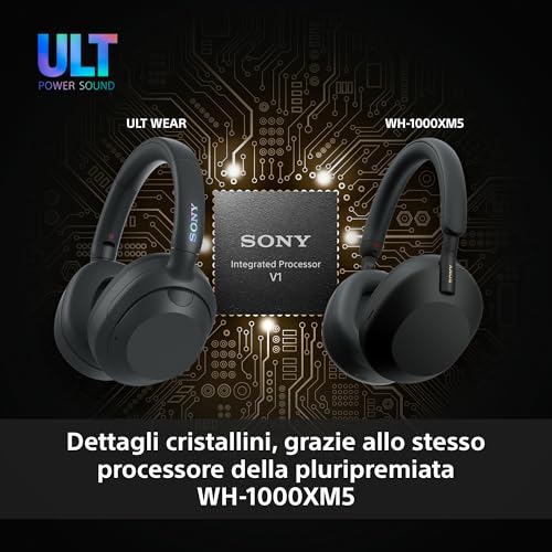 Image of Sony ULT WEAR - Wireless Noise Cancelling Headphones, ULT POWER SOUND, Ultimate Deep Bass, Same Processor as WH-1000XM5, Clear Calls, 30hr Battery, IOS & Android - Forest Gray