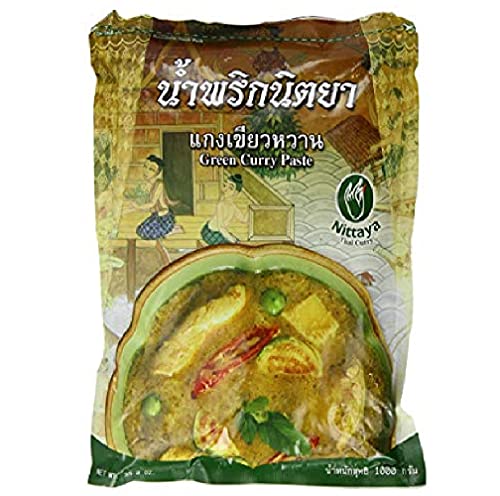 Nittaya Curry Paste Green Pack of 1X 1Kg Bag