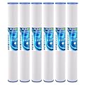 ICEPURE 20 Inch Whole House Pleated Sediment Water Filter Cartridge for Well Water, Replacement for ECP20-20, SPC-25-2020, ECP1-20, ECP5-20, SPC-25-2005, SPC-25-2001, 5 Micron 20" x 2.5", 6PACK
