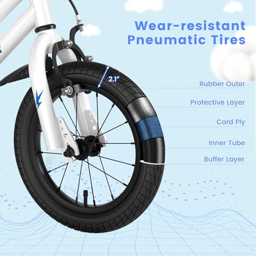 Image of BABY JOY Kids Bike, 12 14 16 18 Inch Boys Girls Bike for 3-8 Years w /Training Wheels, 20 Inch Children Bicycle for 8+ Teens w /Kickstand, Handbrake, Coaster Brake & Removable Basket, Sporty Bicycle