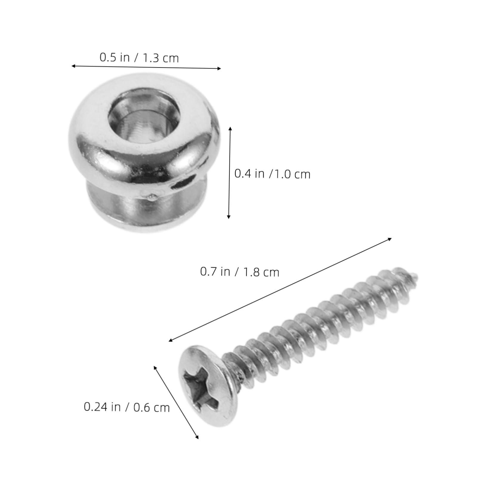 ERINGOGO 30Pcs Guitar Strap Lock Buttons with Screws and Felt Pads Secure Design for Electric and Acoustic Guitars Durable Construction for Use Fit