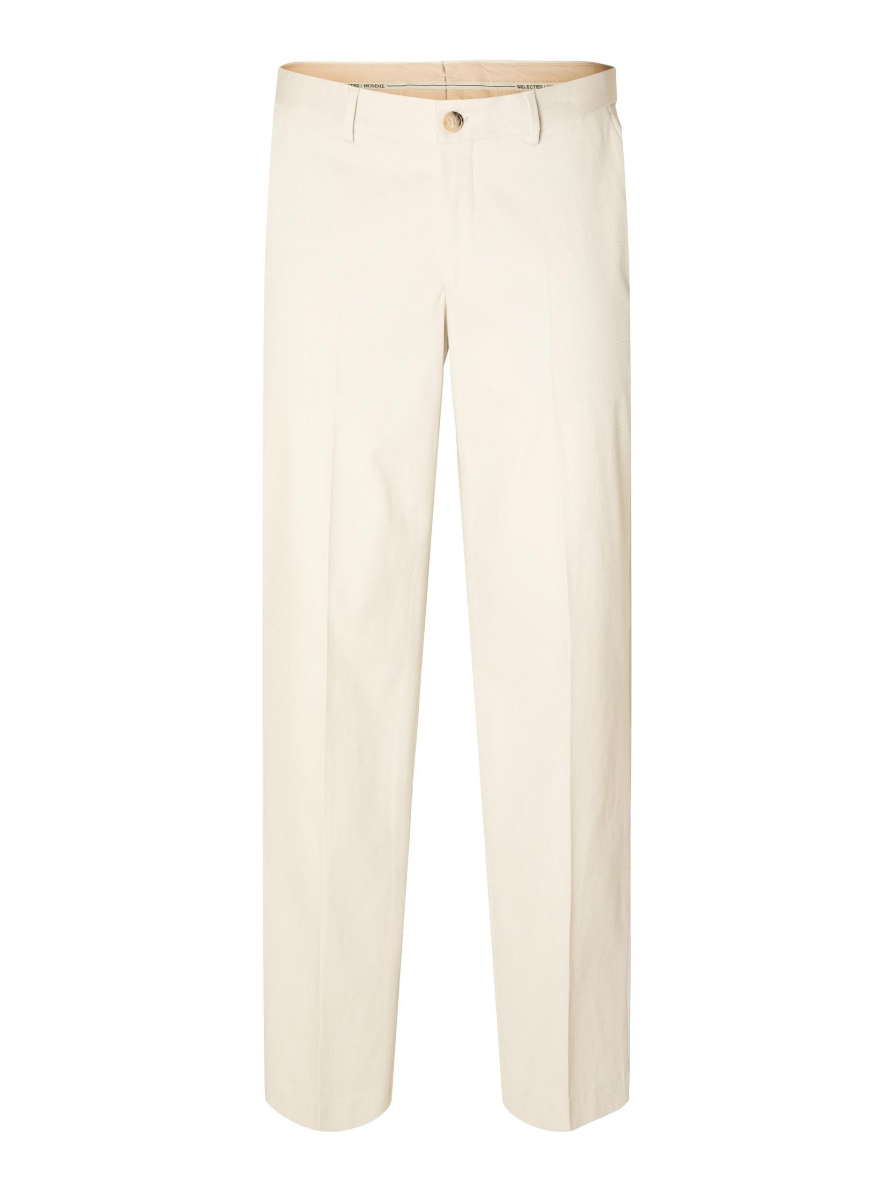 SELECTED HOMME Men's Chino Trousers, Moonstruck, 34 W/34 L