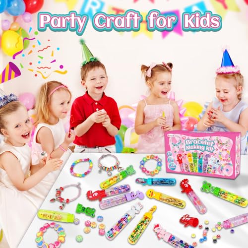 leitait 24 Pack Bracelet Wands,Charm Bracelet Jewelry Making Kit,Arts Crafts for Kids,Unicorn Party Favors Supplies,Goodie Bags Stuffers,Classroom Prizes,Birthday Gifts for Girls Ages 4-8 Years Old - Image 4