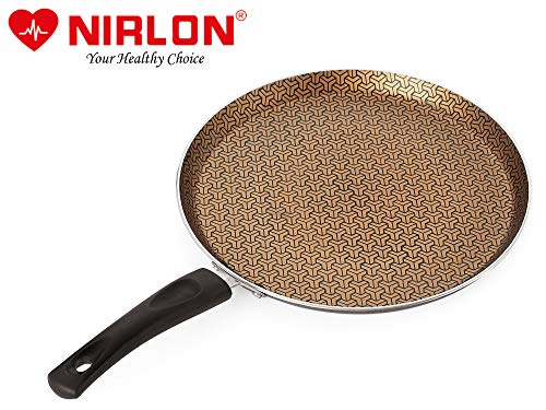 Image of Nirlon Majesty Non Induction Base Non Stick Aluminium 2 Piece Pots and Pan Set [Flat Dosa Tawa 26cm + Deep Kadhai 22cm - 1.8 Liter]