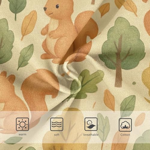 Joisal Cute Squirrels Beige Panties Little Girl Toddler Girls Underwear Cotton Colorful Kids Undies Briefs 2t3